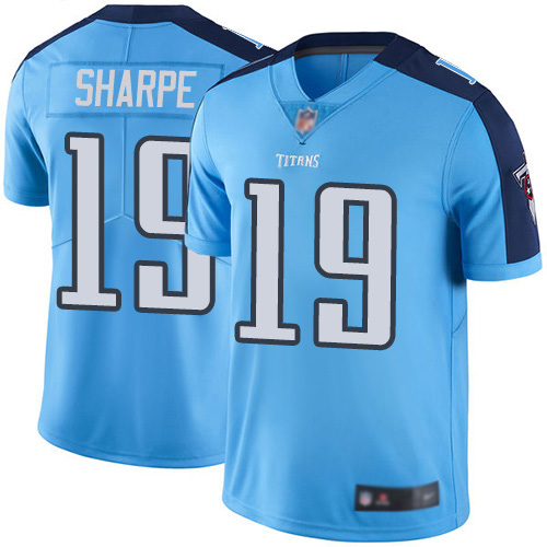 Tennessee Titans Limited Light Blue Men Tajae Sharpe Jersey NFL Football 19 Rush Vapor Untouchable